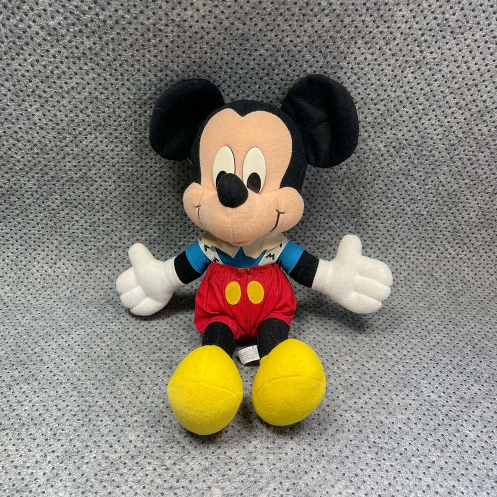Vintage Disney Mickey Mouse By Mattel 13" Blue Shirt Plush